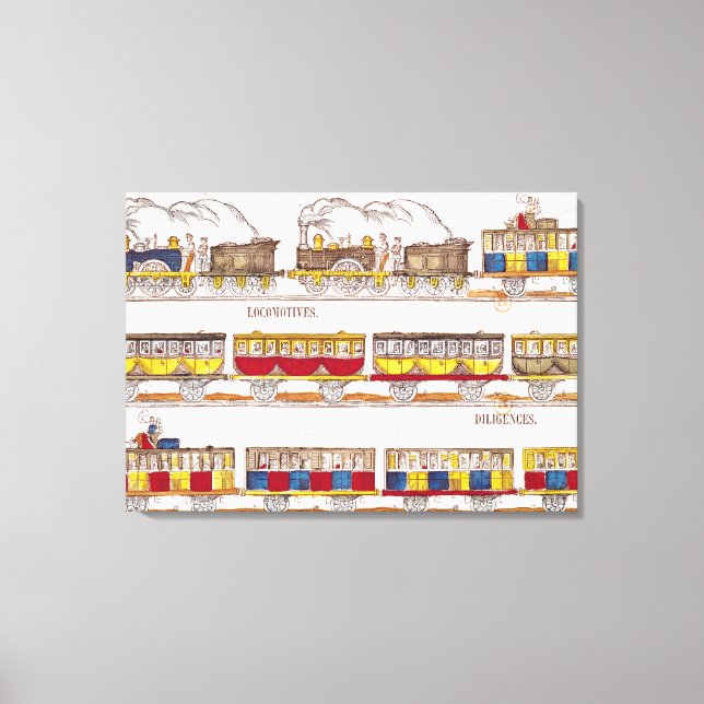 Bahnreise 1845 leinwanddruck (Vorderseite)