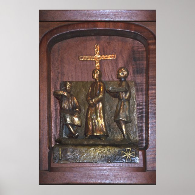 Bahnstation des Kreuzes Poster (Vorne)