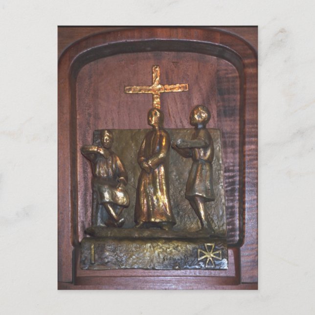 Bahnstation des Kreuzes Postkarte (Vorderseite)