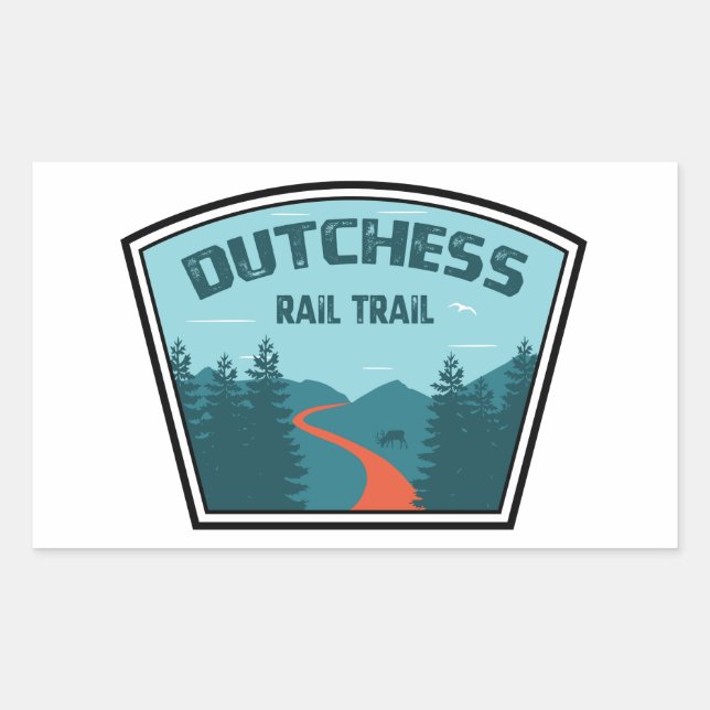 Bahnstrecke Dutchess Rechteckiger Aufkleber (Vorderseite)