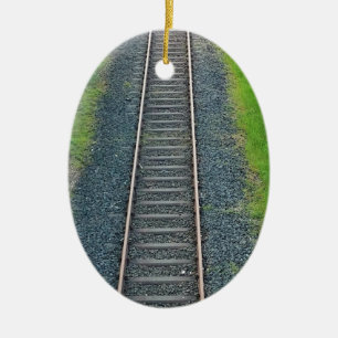 Bahnstrecke in Natur, Landschaft Keramikornament
