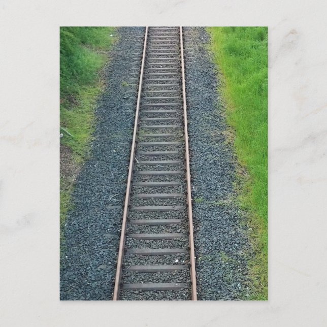 Bahnstrecke in Natur, Landschaft Postkarte (Vorderseite)