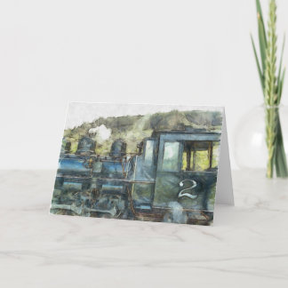 Bahnstrecke Motor Kunstkarte Feiertagskarte