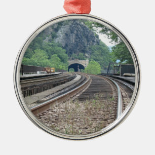 Bahnstrecke-Verzierung der Harpers-Fähren-WV Silbernes Ornament