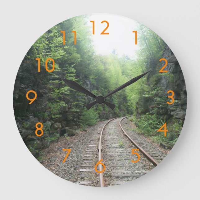 Bahnstrecke-Wanduhr Große Wanduhr (Vorderseite)