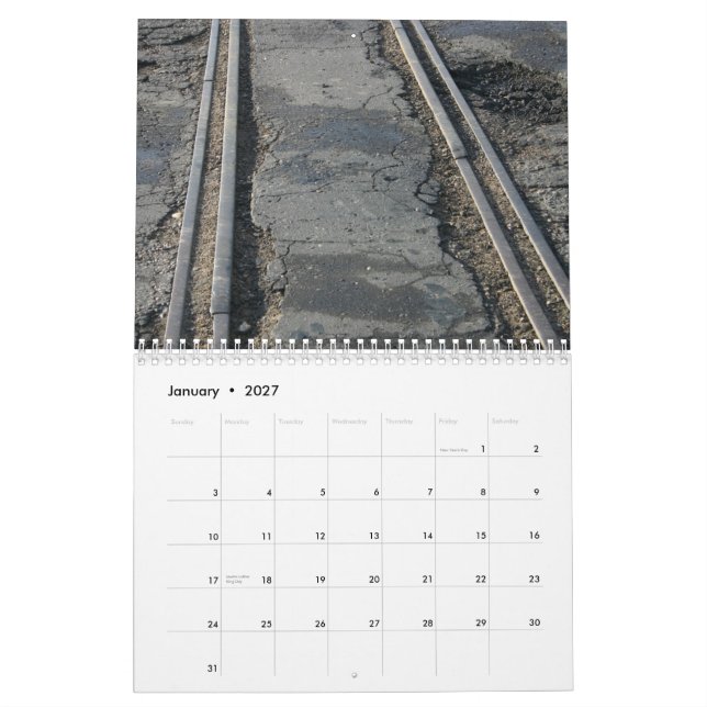 Bahnstrecken Kalender (Jan 2027)