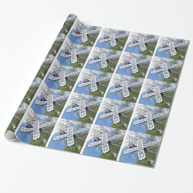 Bahnübergang Geschenkpapier (Ungerollt)