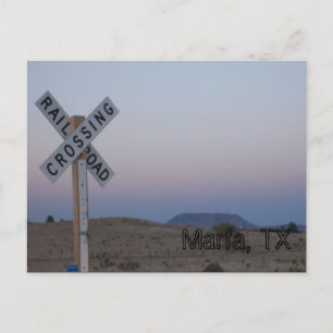 Bahnübergang Marfa, TX Postkarte