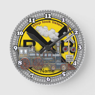 Bahnübergang  runde wanduhr