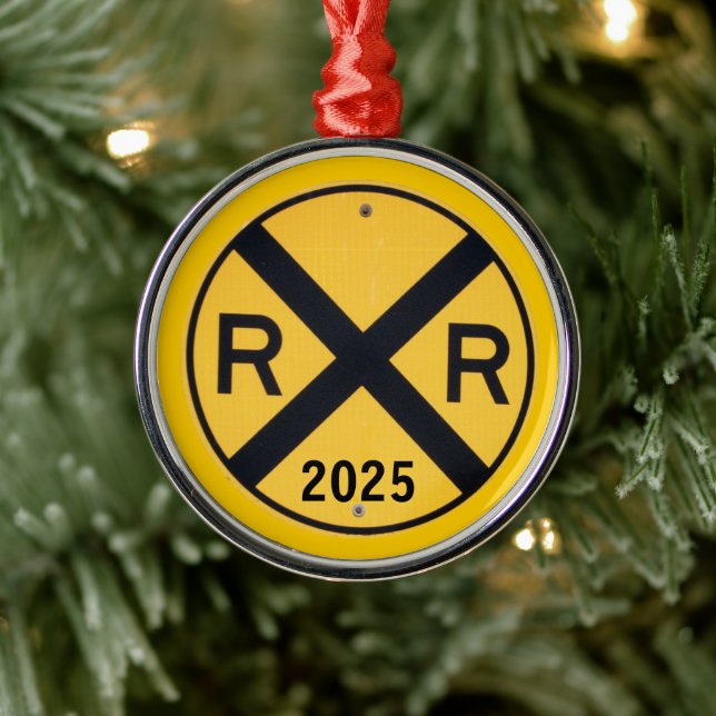 Bahnübergangszeichen Ornament Aus Metall (Baum)