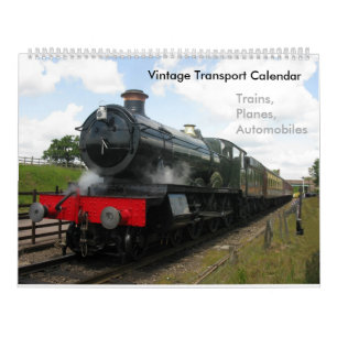 Bahnzug des Vintagen Dampfs Kalender
