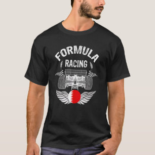 Bahrain Auto Race Bahrain Flag Formel Rennwagen T-Shirt