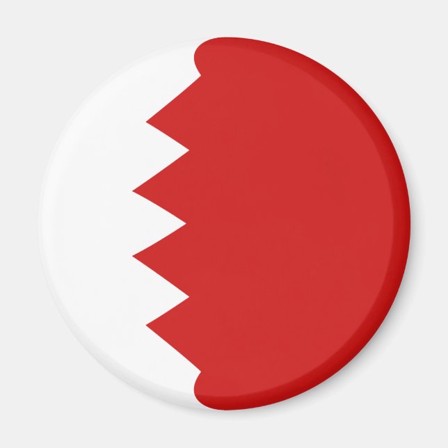 Bahrain Fisheye Flag Magnet (Vorne)