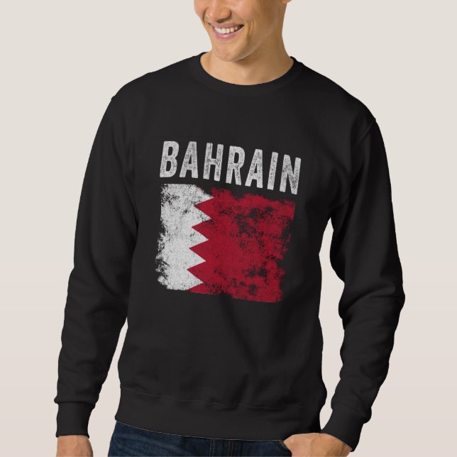 Bahrain Flag Distressed Men Women Kids Bahraini Fl Sweatshirt (Vorderseite)