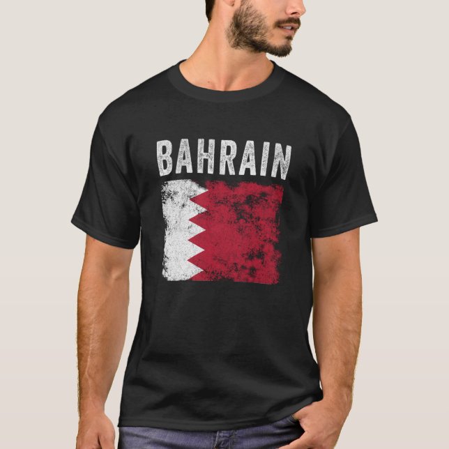 Bahrain Flag Distressed Men Women Kids Bahraini Fl T-Shirt (Vorderseite)