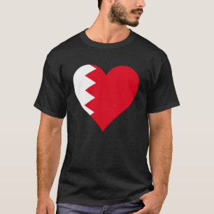 Bahrain Flag Heart Bahrain Gift Liebe Bahrain Pull T-Shirt