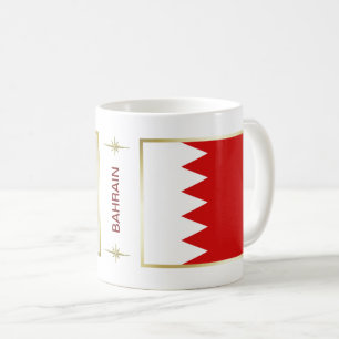 Bahrain Flag + Karte Tasse