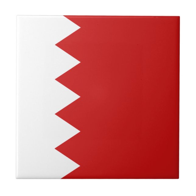 Bahrain Flag Keramik Tile Fliese (Vorderseite)