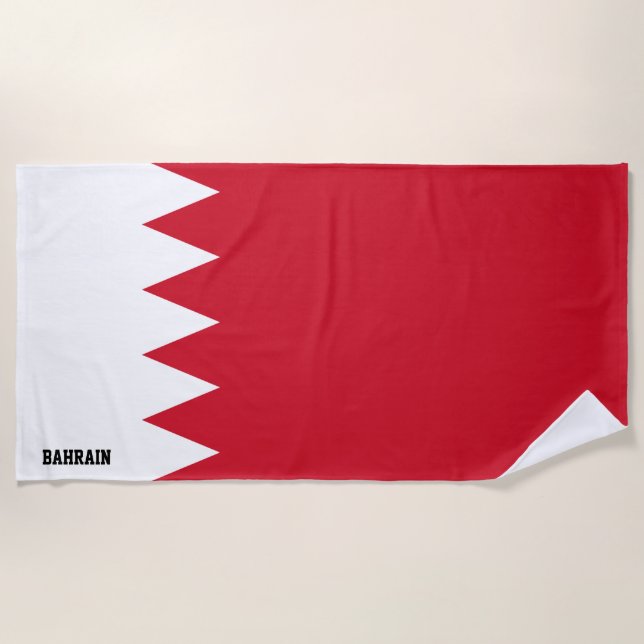 Bahrain Flag Splendid Patriotic Strandtuch (Vorderseite)
