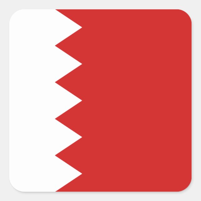 Bahrain Flag Sticker (Vorderseite)