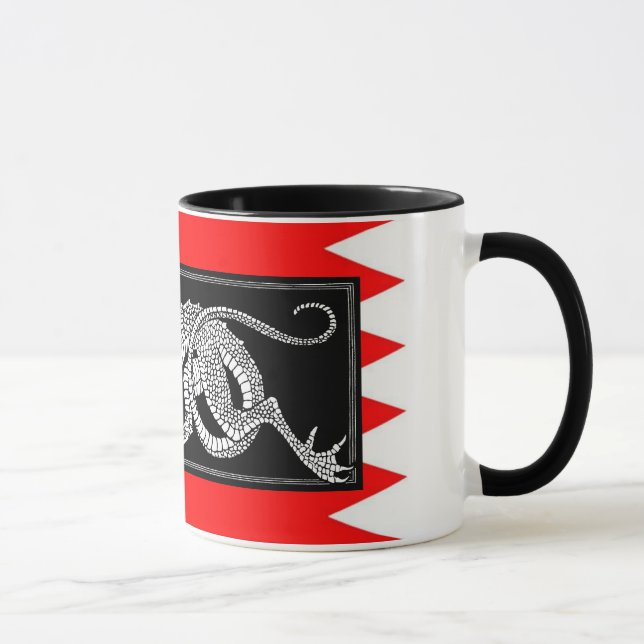 Bahrain-Flagge mit Drachenfahne-Tasse Tasse (Rechts)