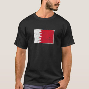 Bahrain-Flagge mit Vintagen bayerischen Farben T-Shirt