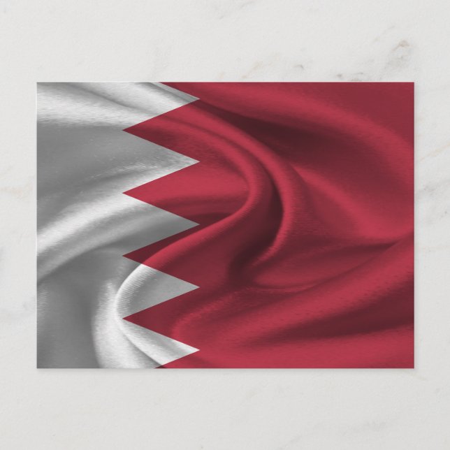 Bahrain-Flagge Postkarte (Vorderseite)