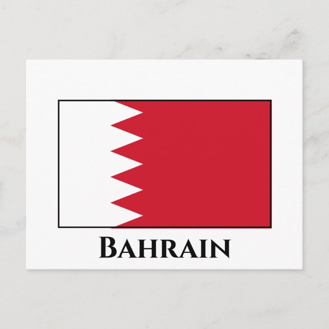 Bahrain-Flagge Postkarte (Vorderseite)