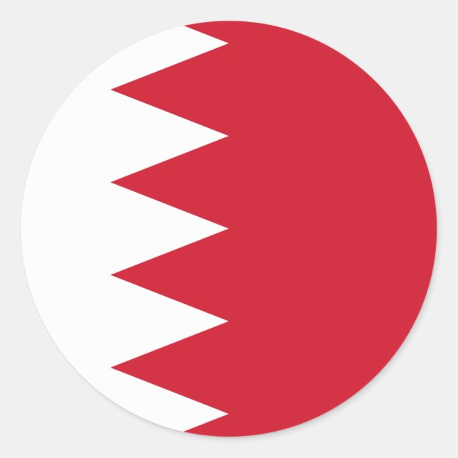 Bahrain-Flagge Runder Aufkleber (Vorderseite)
