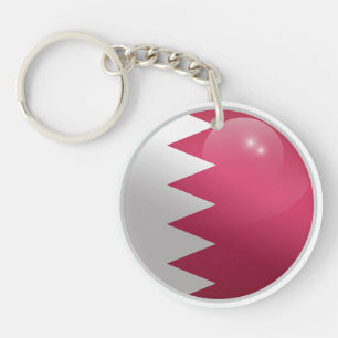 Bahrain Glänzender Kreis Flagge  Schlüsselanhänger