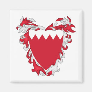 Bahrain Landeswappen Symbol Emblem Flagge Magnet