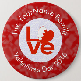 Bahrain Red LIEBE Flag Personalisiert Button