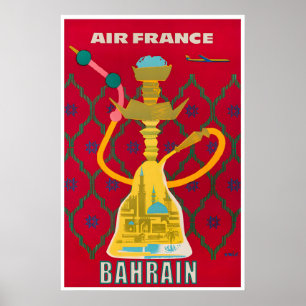 Bahrain-Reiseposter Naher Osten Vintage-Kunst Poster