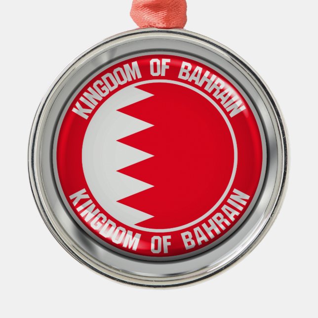 Bahrain Runde Emblem Ornament Aus Metall (Vorne)