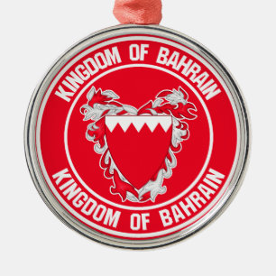 Bahrain Runde Emblem Ornament Aus Metall