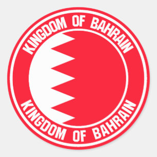 Bahrain Runde Emblem Runder Aufkleber