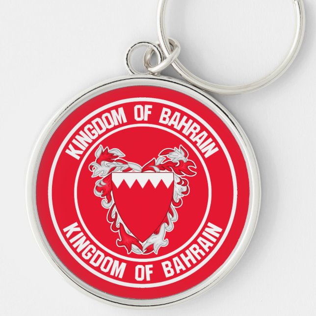 Bahrain Runde Emblem Schlüsselanhänger (Vorne)