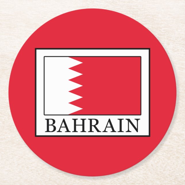Bahrain Runder Pappuntersetzer (Vorderseite)