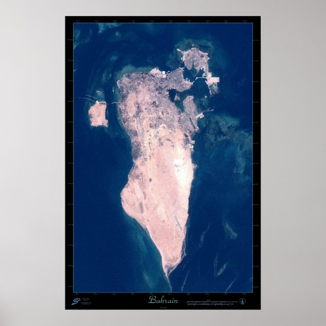 Bahrain Satellite Poster (Vorne)