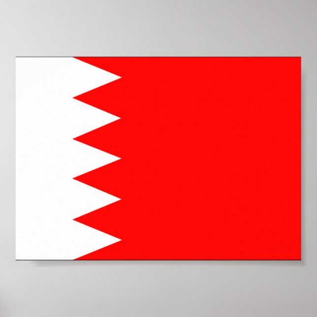 Bahrain-Staatsflagge Poster (Vorne)