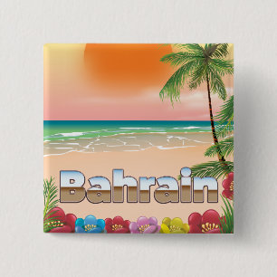 Bahrain-Strandreiseplakat Button