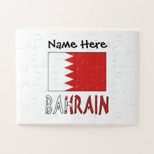 Bahrain und Bahrain-Flagge personalisiert Puzzle