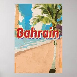 Bahrain Vintage Reiseplakat Poster