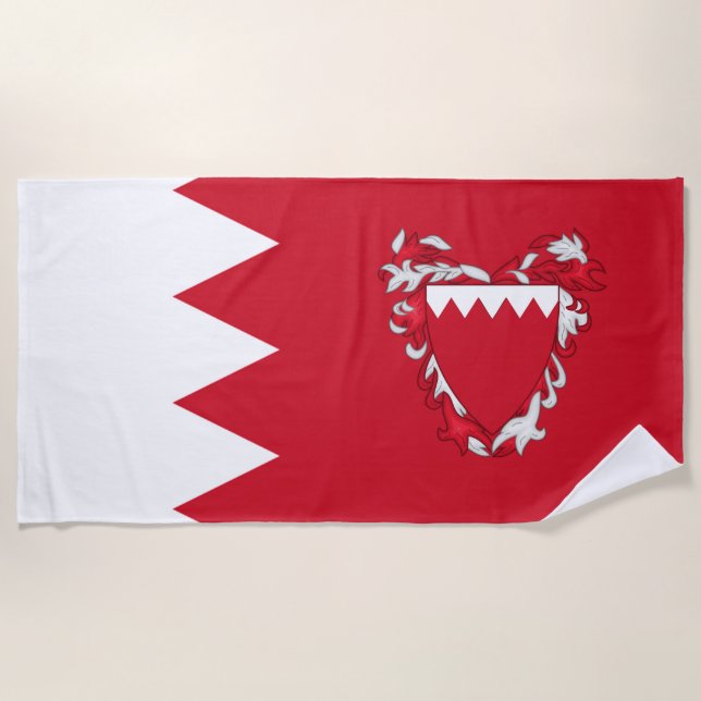 Bahrain-Wappen Strandtuch (Vorderseite)