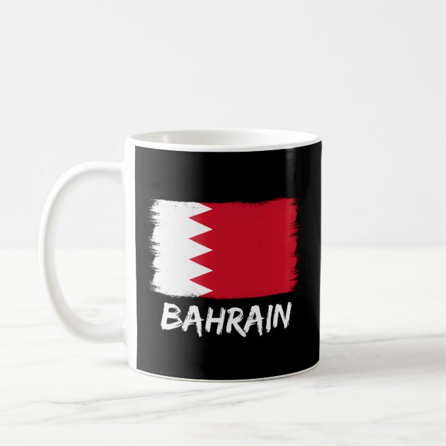 Bahraini Flag Bahrain Kaffeetasse (Links)