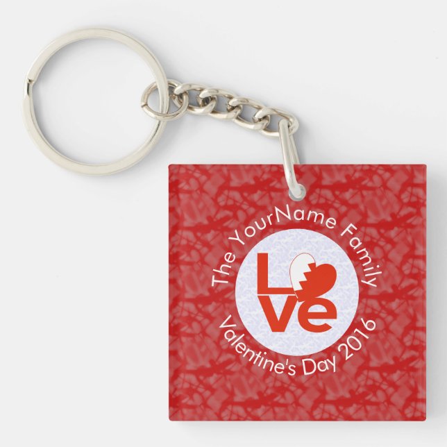 Bahraini Flag Herzerrote LIEBE Schlüsselanhänger (Vorderseite)