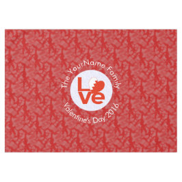 Bahraini Flag Herzerrote LIEBE Tischdecke