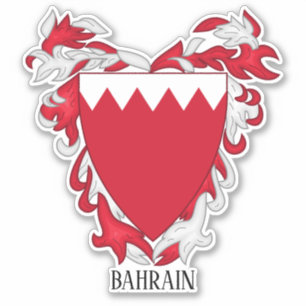 Bahrainisches Nationalwappen Patriotisch Aufkleber