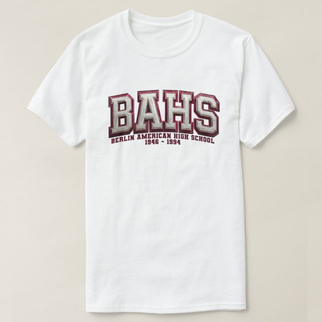 BAHS - Amerikanische Schule Berlin T-Shirt (Design vorne)
