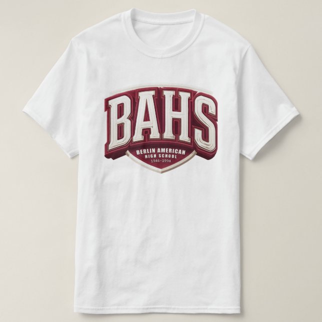 BAHS - T - Shirt der Amerikanischen High School in (Design vorne)